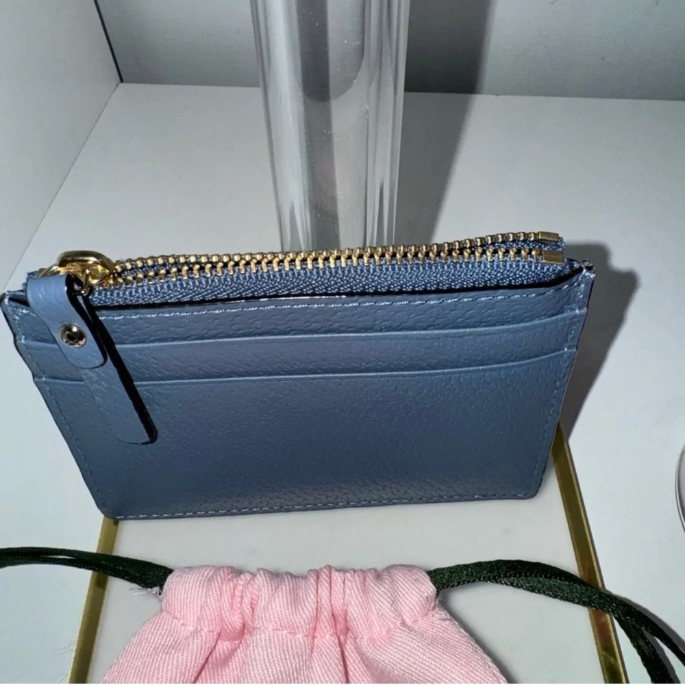 New Kate Spade Navy Wallet/ Card Holder with Pink  Dust Bag